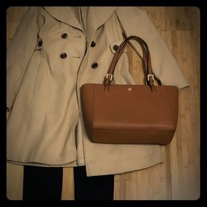 Tory Burch Large York Buckle Tote Camel